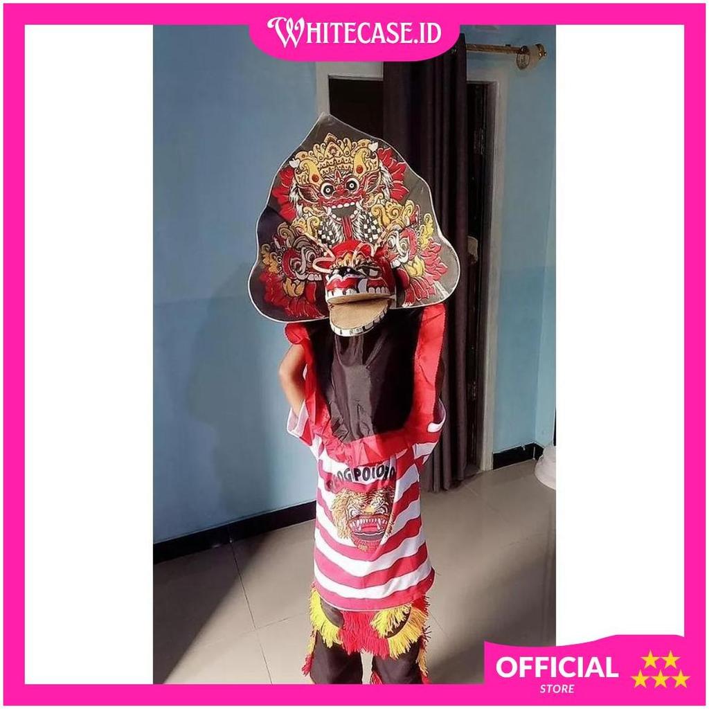 Stelan Kaos Celana Reog Ponorogo dan Mainan Anak Barongan Devil Caplokan Spon Free Embong Kemul XN