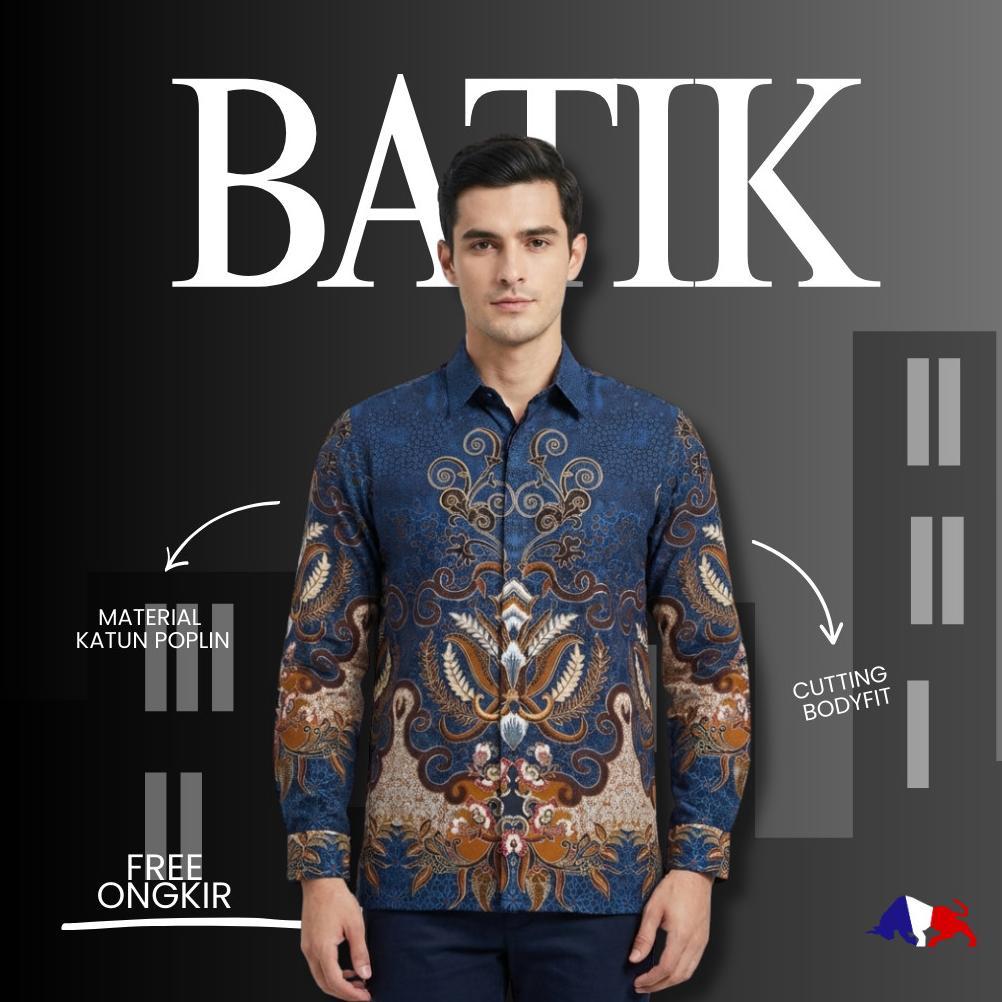 original ricardo collection kemeja batik pria lengan panjang