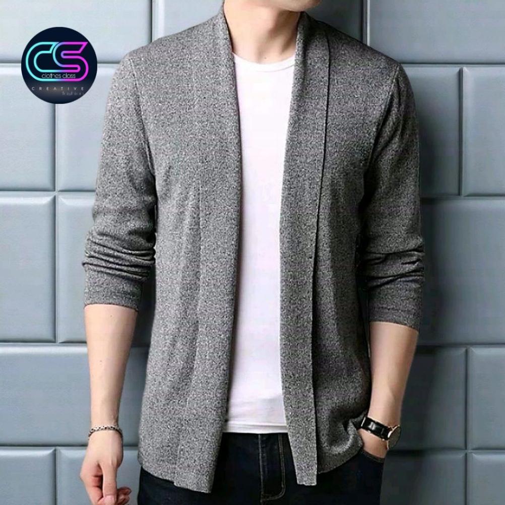 Premium Blazer Pria Korea Cotton Rajut Halus Kualitas Premium