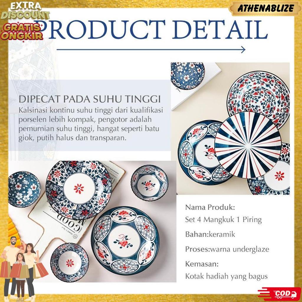Buy 10 Get 8%[Sni] Homestuff Hampers Set Piring Dan Mangkok Mewah / Set Hampers Box Violet & Putih /