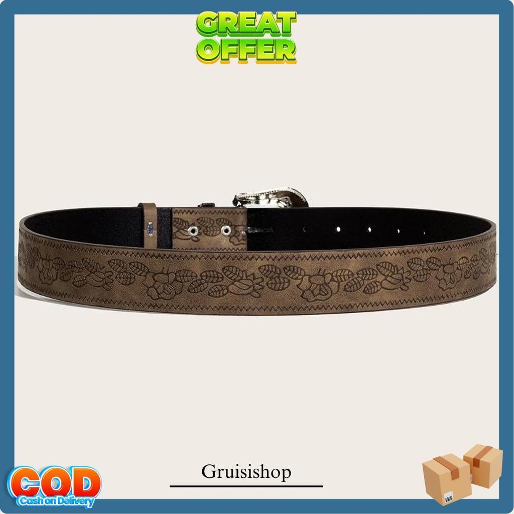 Belt Vintage Amerika Ikat Pinggang Wanita Fahsion Tahan Lama Sabuk Pinggang Lebar Kulit Pu Sabuk Wan