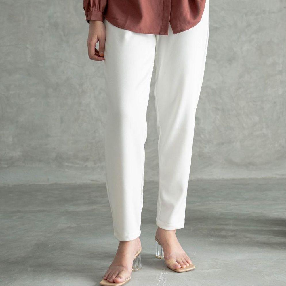 Tahan Lama Celana Panjang Wanita Celana Scuba Pants Celana Pensil Murah Celana Putih Baggy Pants