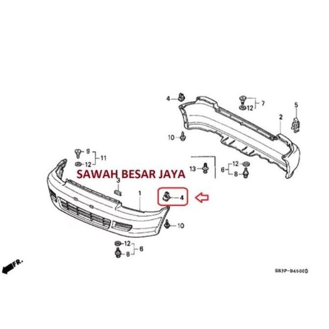 SPESIAL GROMMET GROMET KLIP KANCING BUMPER DEPAN CIVIC ESTILO GENIO SR3 SR4