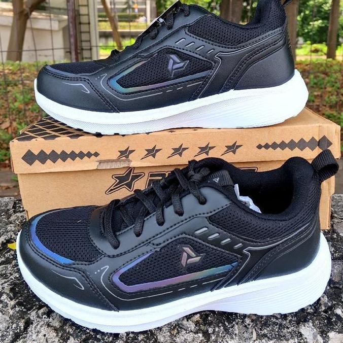 Sepatu Pria Pro Att Original.Ivo 555 Hitam Putih.Tali Anak & Dewasa.Size 35-44