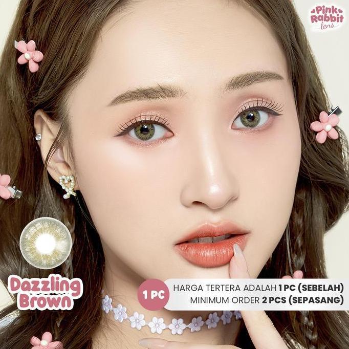 PINKRABBIT SOFTLENS DAZZLING BROWN - Normal, Minus 0.5 S/D 8.00 (1PCS/Sebelah) #softlensnyaman #soft