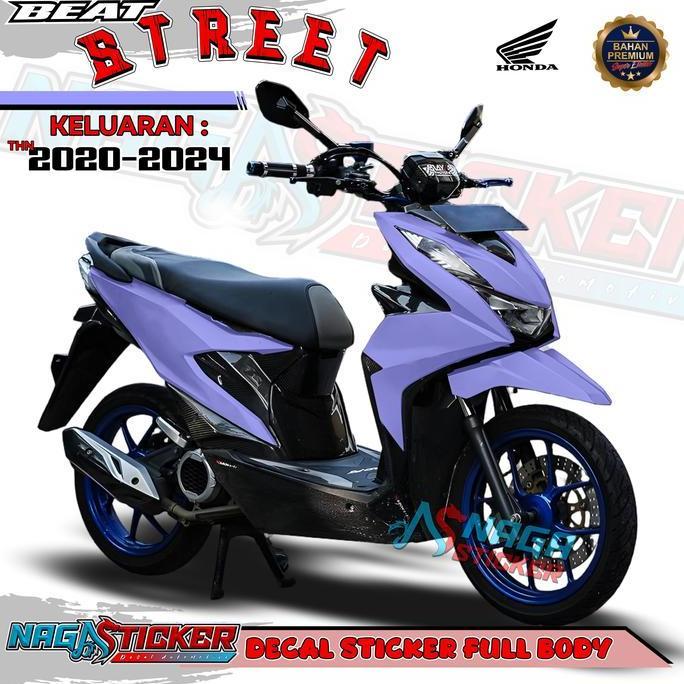 Decal Beat Street 2 Stiker Motor Full Body Honda Beat Street 2020-2023 Motif Polos BSD00 Desain Cust