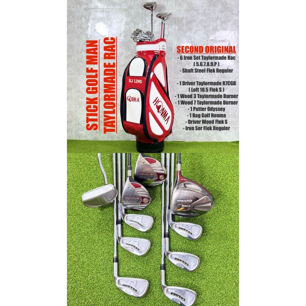 Stick Golf Man Taylormade RAC Bekas Original Fullset Bag Golf