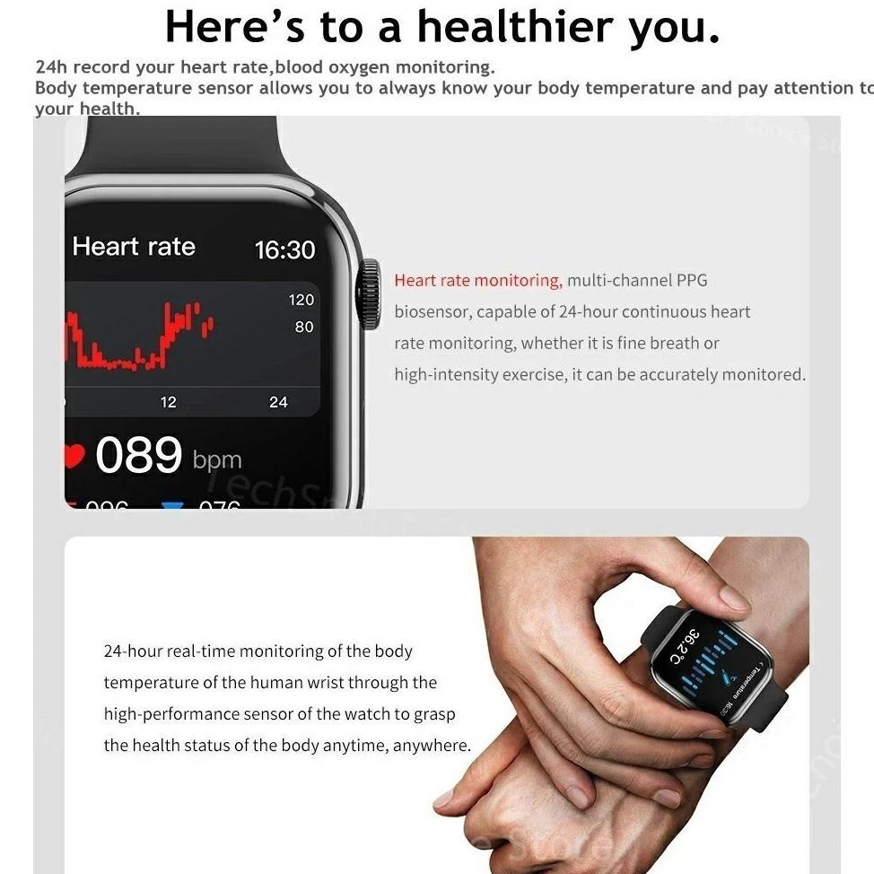 NEW 100% ORILDS Watch Series 10 Smart Watch 10 45mm IP68 tahan air SmartWatch Bluetooth Olahraga iPh