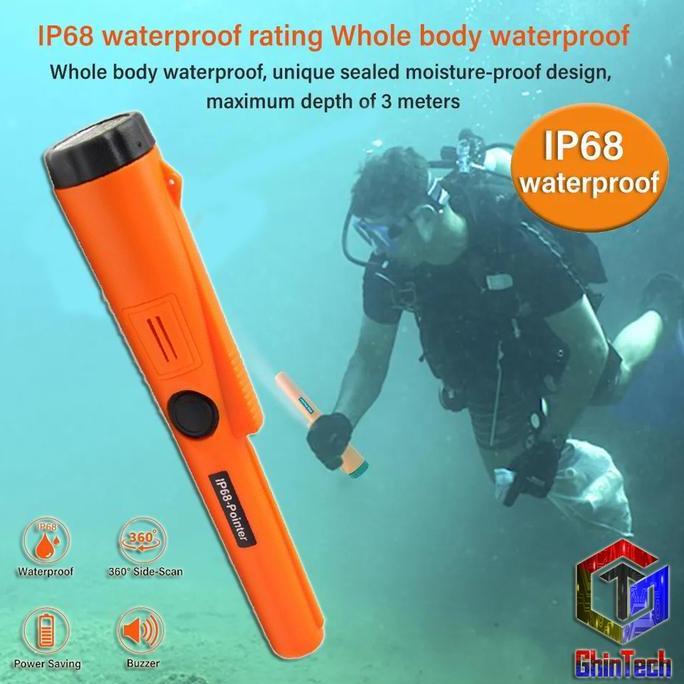 METAL DETECTOR BAWAH AIR IP68 DETEKTOR LOGAM TAHAN AIR GP POINTER ANTI DALAM AIR IP 68 POINTER AT EM