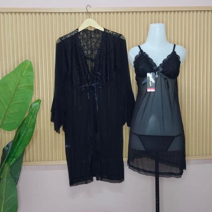 Vee-Kimono Lingerie Poliester Luxury 11937/Lingerie Set/Kimono Set