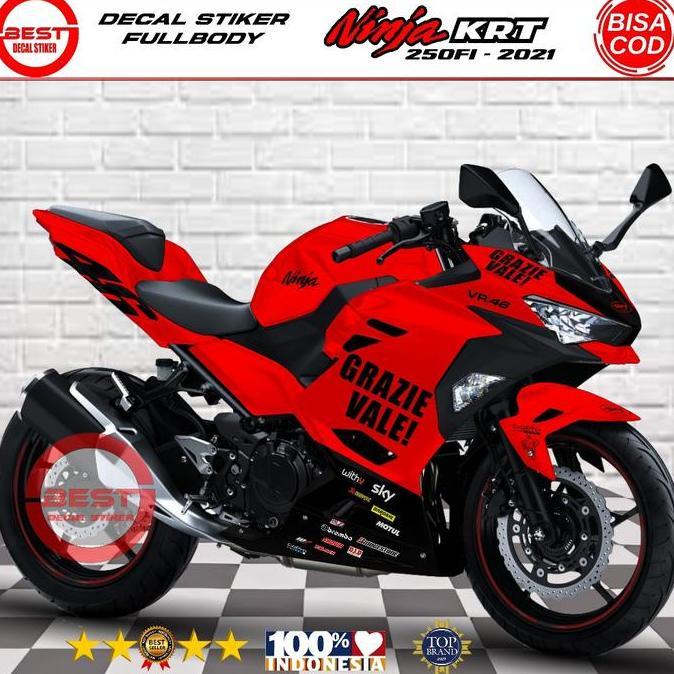 Decal Ninja KRT 250 FI Full Body Motorcycle Motif Grazie Vale Racing Stiker Motor Ninja KRT 250 FI V