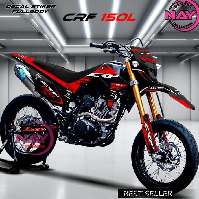 Decal CRF 150L 2018 Fullbody Desain ListRacing Custom/ Variasi Stiker Decal Fullbody  untuk CRF 150L