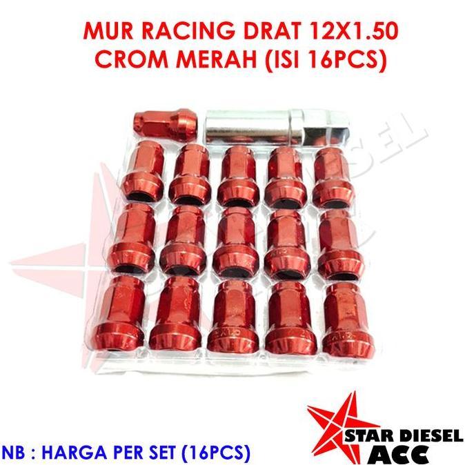 NEW MUR RODA MOBIL UNIVERSAL DRAT 12X1.5 BAUT RODA RUSH XPANDER TERIOS CM