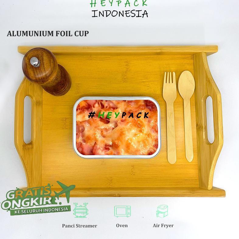 BIG SALE Alumunium Foil Tray Cup BX4381 Macaroni Schotel Pastel Tutup Lasagna Mentai Rice Klapertart