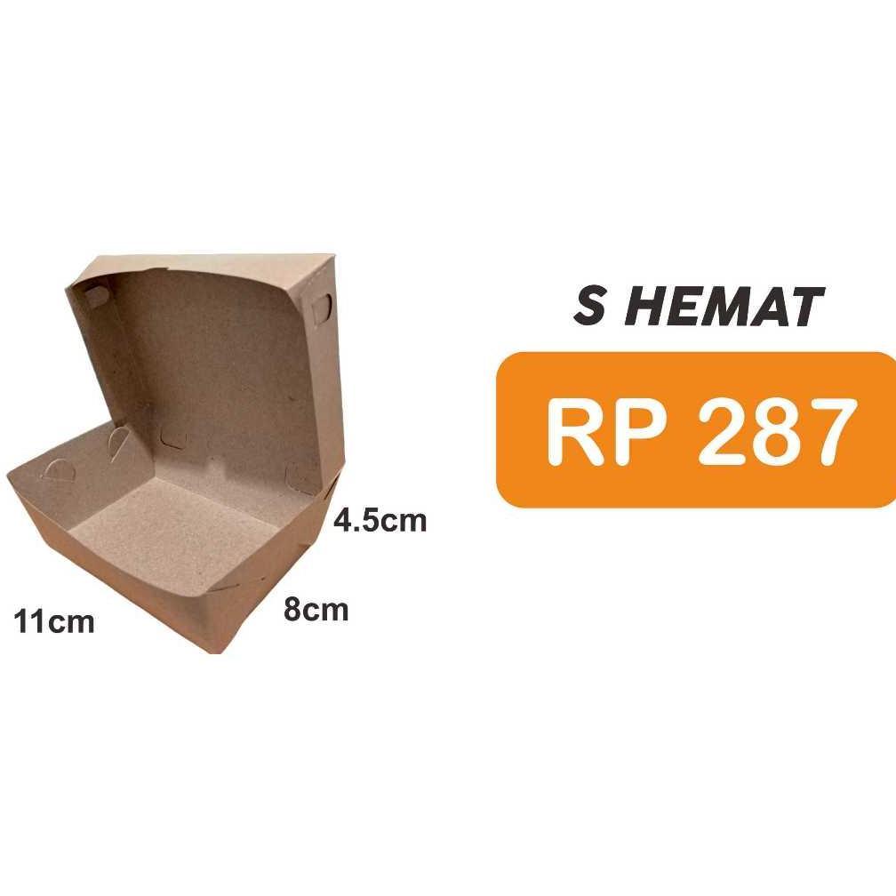 CUCI GUDANG LUNCH BOX PAPER - SMALL / KOTAK MAKAN / DUS NASI / KOTAK BUNGKUS NASI / KOTAK TAKEAWAY A