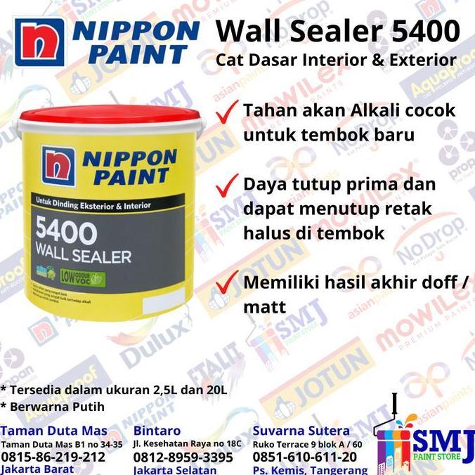 CAT DASAR NIPPON PAINT 5400 WALL SEALER KEMASAN 20 LITER