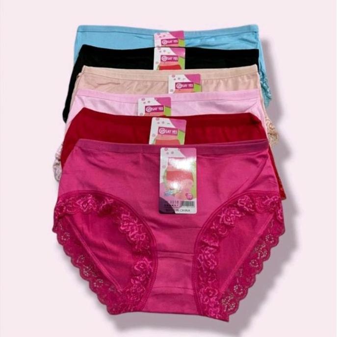 [ isi 6 pcs ] CD WANITA RENDA 3318/3358 size Kecil/Besar