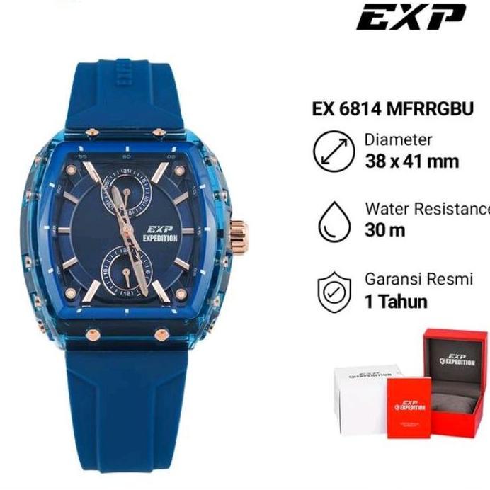 JAM TANGAN PRIA EXPEDITION E6814 E 6814 RUBBER ORIGINAL