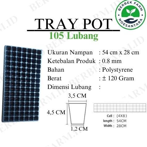 Promo Cod Trai Semai 105 Lubang Tebal / Tray Pot 105 Hole ><