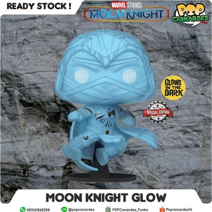 HOT SALE FUNKO POP MARVEL - MOON KNIGHT - MOON KNIGHT JUMPING GLOW #1047 TERMURAH