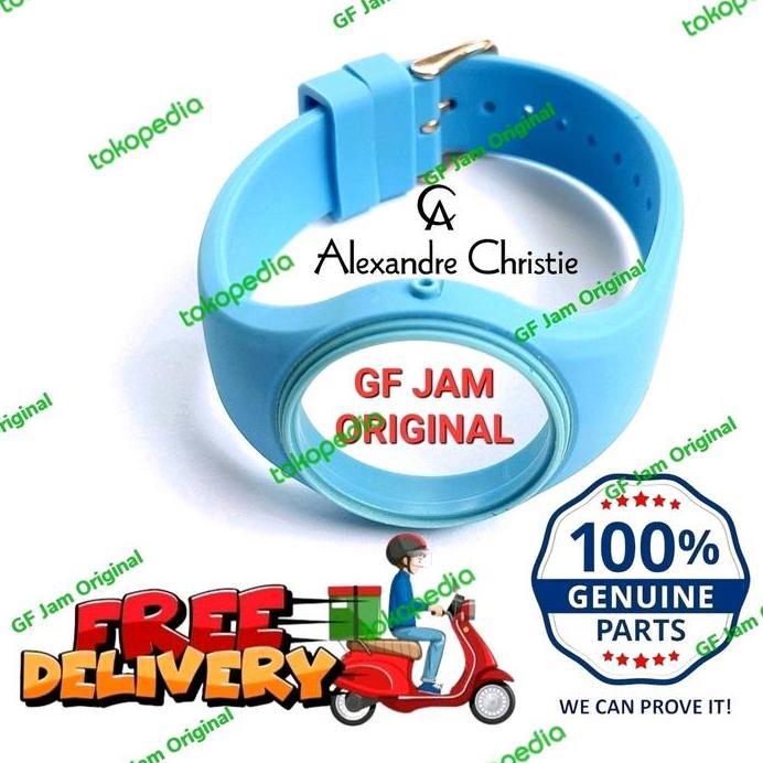 TALI KARET ALEXANDRE CHRISTIE ORIGINAL AC2663 AC 2663 AC2773 AC 2773 ASLI 100% RUBBER BAND WATCH JAM