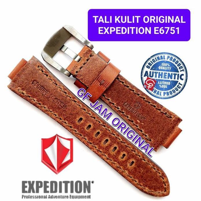STRAP KULIT TALI JAM EXPEDITION E6751 E 6751 ORIGINAL GENUINE LEATHER