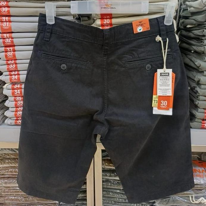 CELANA PENDEK CARDINAL CASUAL ORIGINAL SLIMFIT WARNA HITAM