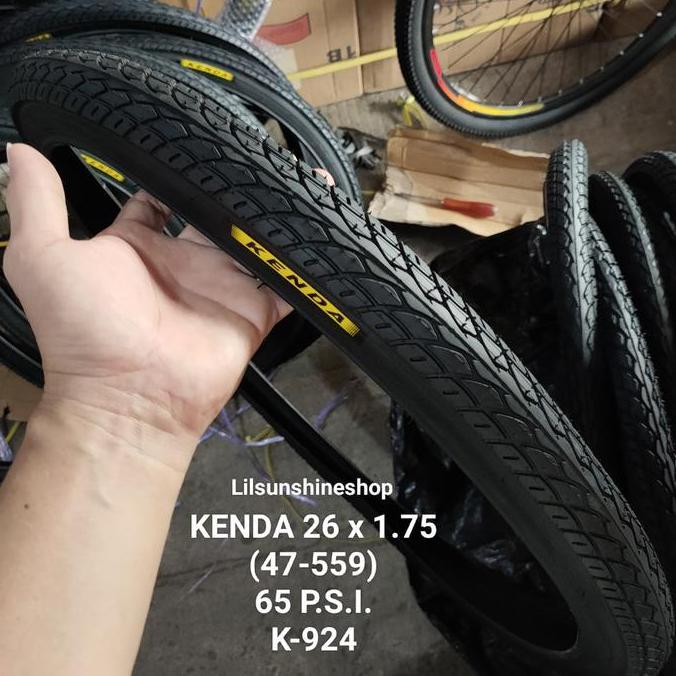 Ban Luar 26 x 1.75 KENDA K-924 Sepeda MTB Federal City Bike 26x1.75 Black