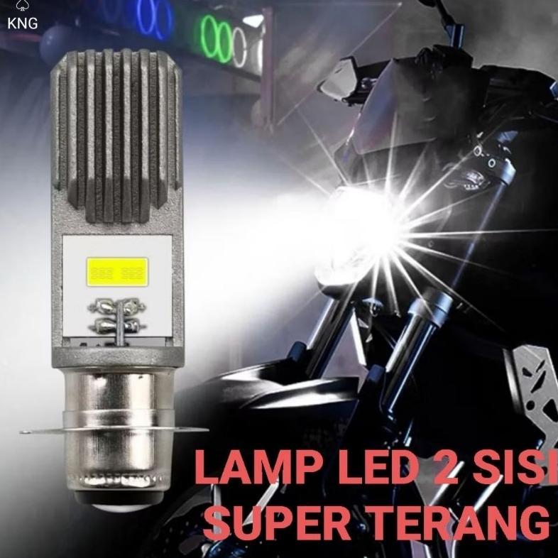 Gratong Lampu Depan Led Motor Bebek Matic 2 Sisi H6 12Volt Hid Ac Dc Super Terang Universal