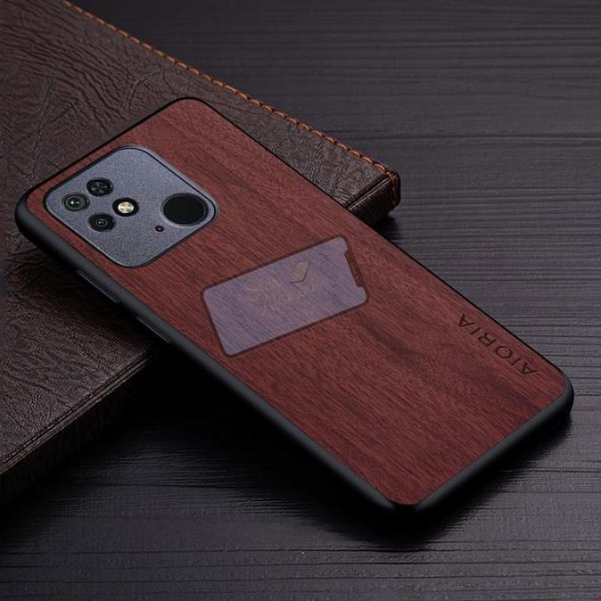 Case Poco C40 Case Aioria Wood Pattern Original Poco C40 4G Case
