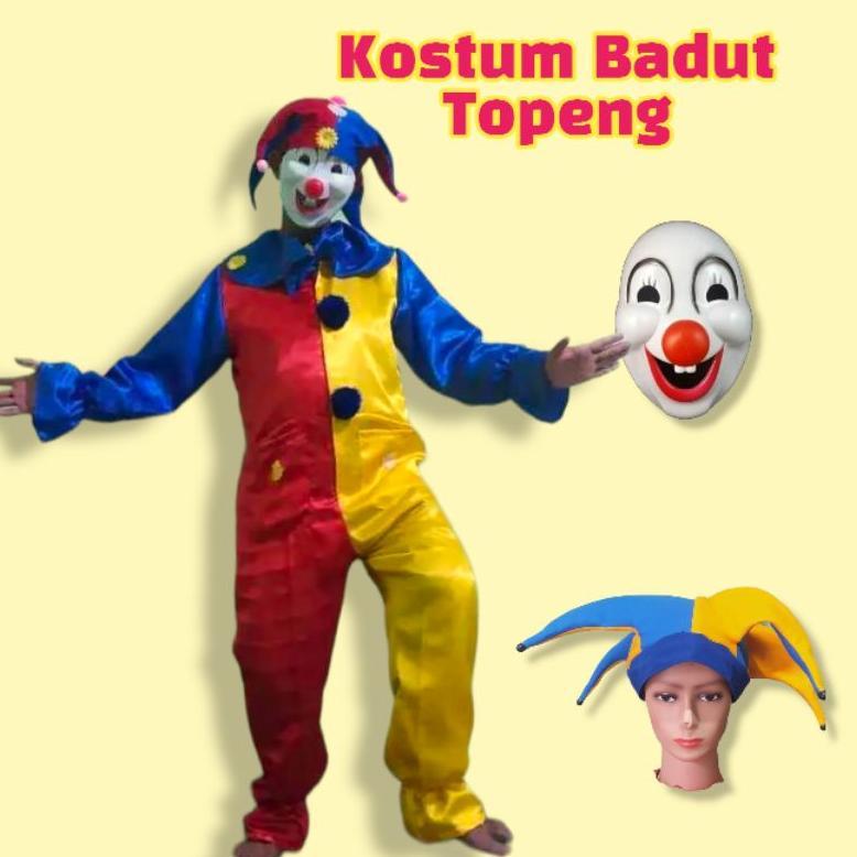 Cost Kostum Baju Badut Ulang tahun/kostum badut sulap/kostum badut lucu