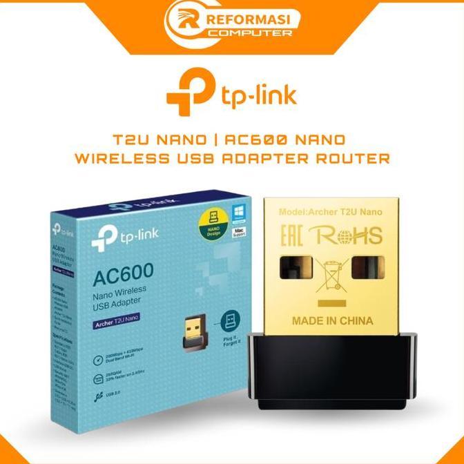 TERLARIS TPLINK TP LINK TP-LINK ARCHER T2U NANO AC600 USB WIFI RECEIVER ADAPTER ROUTER