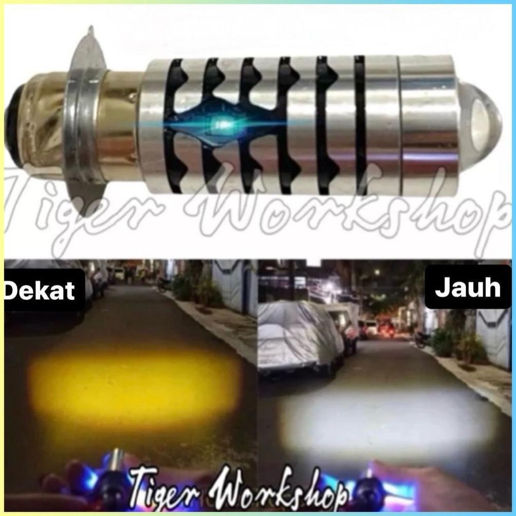 Terlaris Lampu Led Motor H6 Laser 2 Warna | Led H6 Laser Motor Universal | Bohlam Led H6 Motor