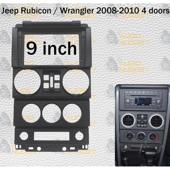 Frame tape head unit android Jeep Rubicon Wrangler 20 - 2010 9 inch