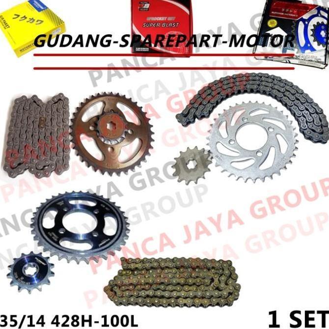 Gear Set Baja Depan Belakang Suzuki Rc 80 100 110 Rc80 Rc100 Rc110