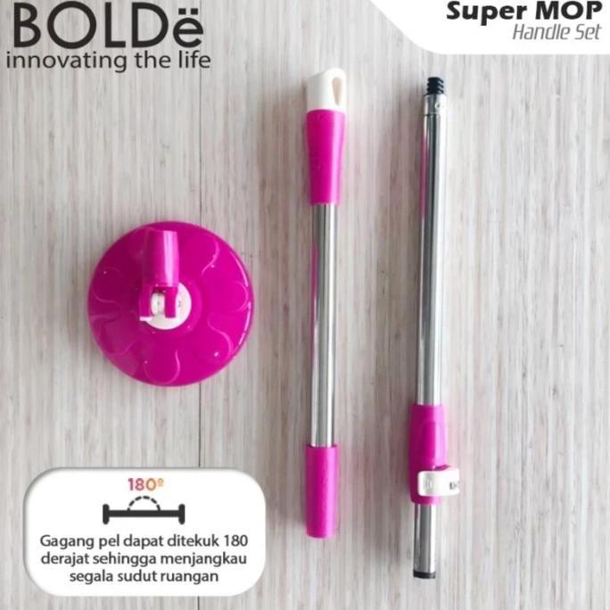 Seiketsu- Bolde : Super Mop Handle Set / Gagang Tongkat Kepala Pel Spin Mop