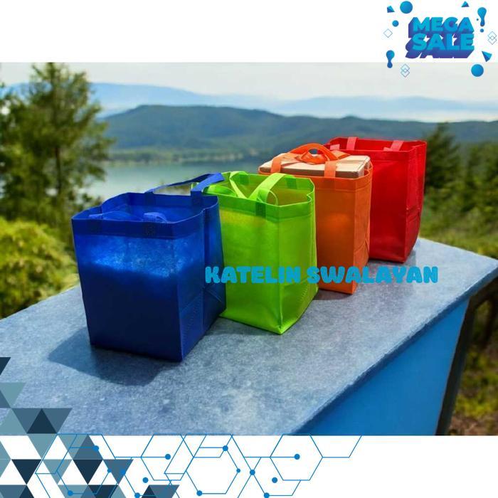 GOODIE BAG SPUNBOND TALI (ISI 12 PCS) - TAS KAIN SOUVENIR HAJATAN 22X23X28 BEST SELLER