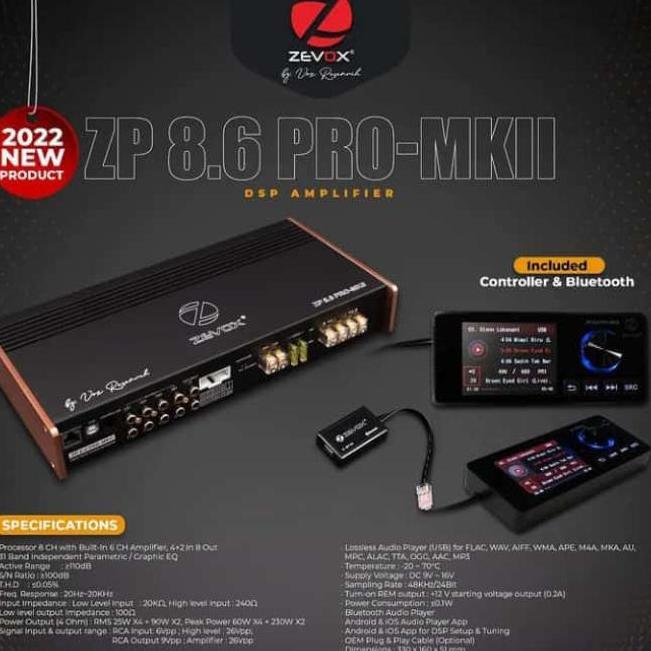 Processor DSP 8 Channel Zevox ZP 8.6 Pro MK II by Vox Research resmi