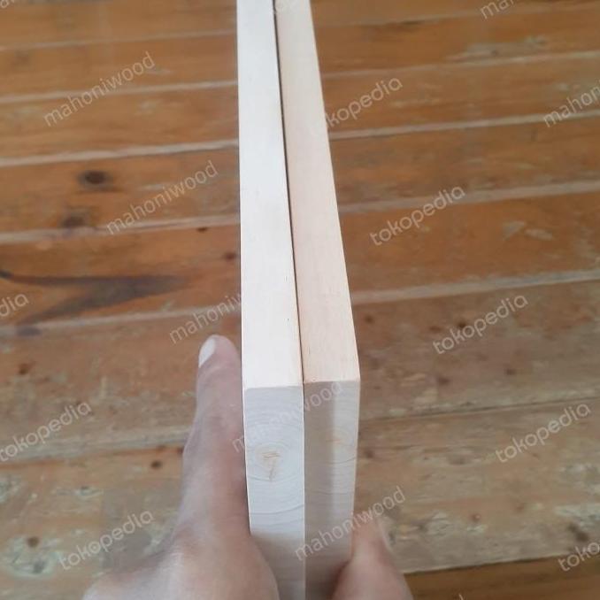 Tokoro- Papan Ambalan Rak Dinding, Kayu Mahoni 80X20X1.5Cm