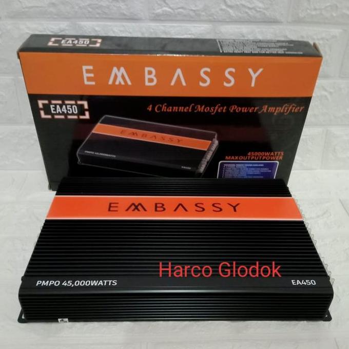 Power EMBASSY EA-450 Mosfet 4 Chanel tenaga badak 40watt embassy