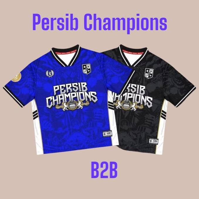 Fotwell- Jersey Bobotoh Persib Bandung Casual Bivb Model Vintage Retro Bobotoh Persib Blue Sport