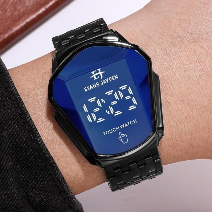 Boshi- Evans Jayden Jam Tangan Pria 9953 Rantai Stainless Steel Dital Touch Screen Sapphire Glass Te