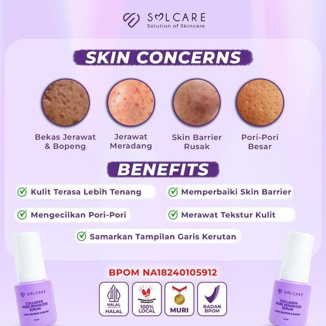 Youme- Solcare Collagen Pore Minimizer Serum - Serum Pengecil P Dan Bopeng