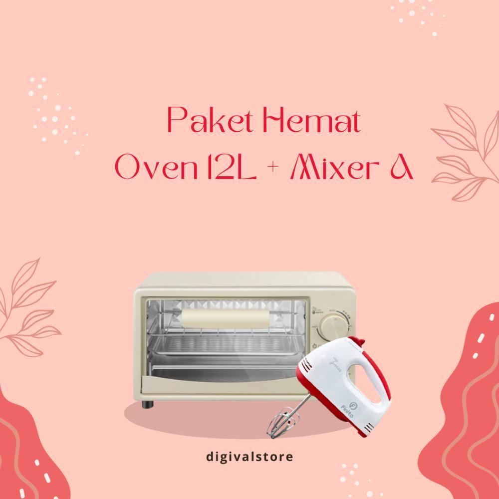 Paket Hemat Oven Listrik Mini 12Liter Free Mixer Tipe A-001 Diskon