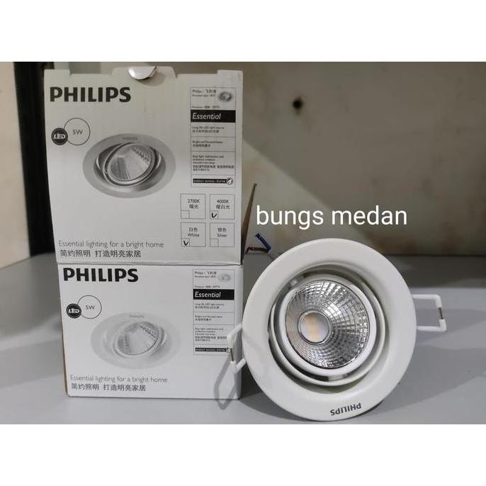 HARGA DISC - LAMPU LED PHILIPS SOROT POMERON 5W 5WATT putih 4000K NW SPOT 59775
