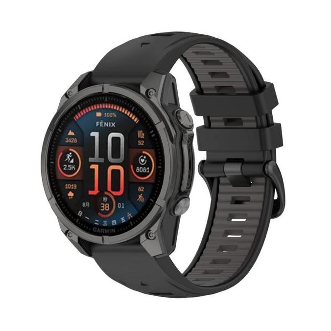 MF8 22mm Strap Kompatibel For Garmin Forerunner 970 965 955 945 Quick Fit Rubber Silikon - Tali Jam 