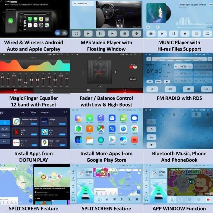Paket Headunit Android 10 inch + Frame + Soket PNP Honda Mobilio 2014 Topway T133 RAM 6GB-ROM 64GB-I