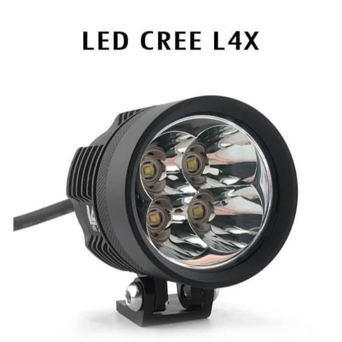 TERLARIS LAMPU LED CREE SOROT TEMBAK L4X 4 MATA 40 WATT MOTOR MOBIL