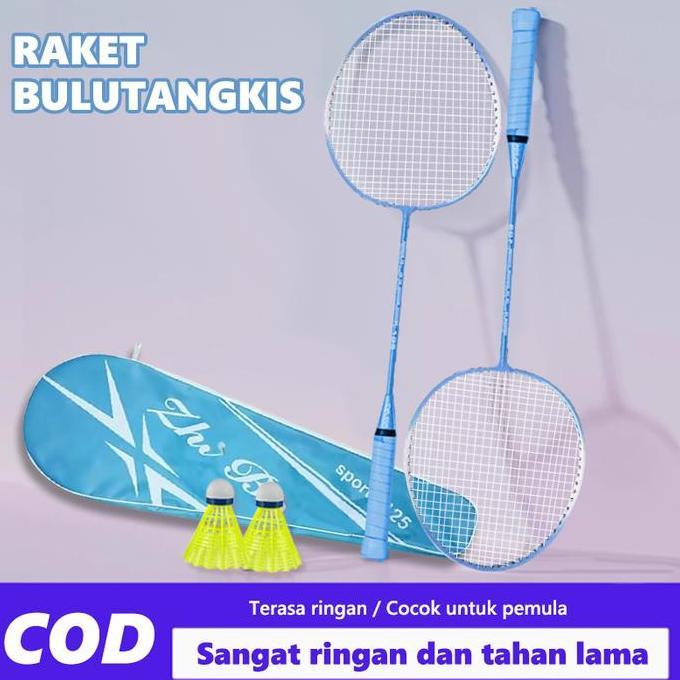 Set Raket Bulutangkis/Raket Bulutangkis/Raket Bulutangkis Berisi 2 Raket Bulutangkis Dan Satu Set Ra