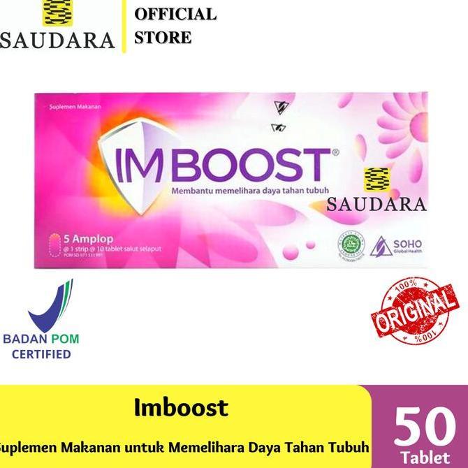 TERLARIS - Imboost Tablet (50 Tablet) - Echinacea, Daya Tahan Tubuh